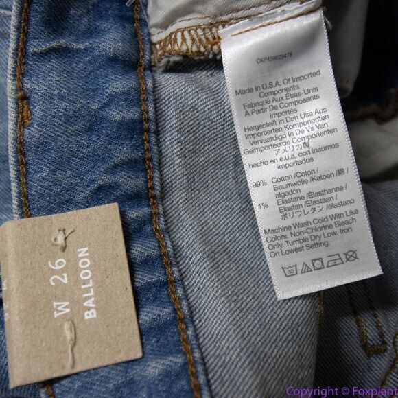 NEW Madewell USA-made Balloon Jeans in Whistler Wash, 26 - Picture 13 of 16